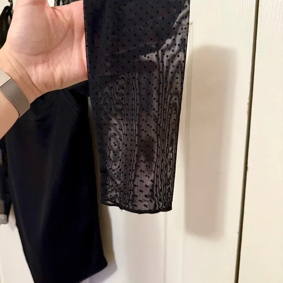 Abercrombie Sheer Mesh Long Sleeve Body Suit Size Large - Picture 5 of 8